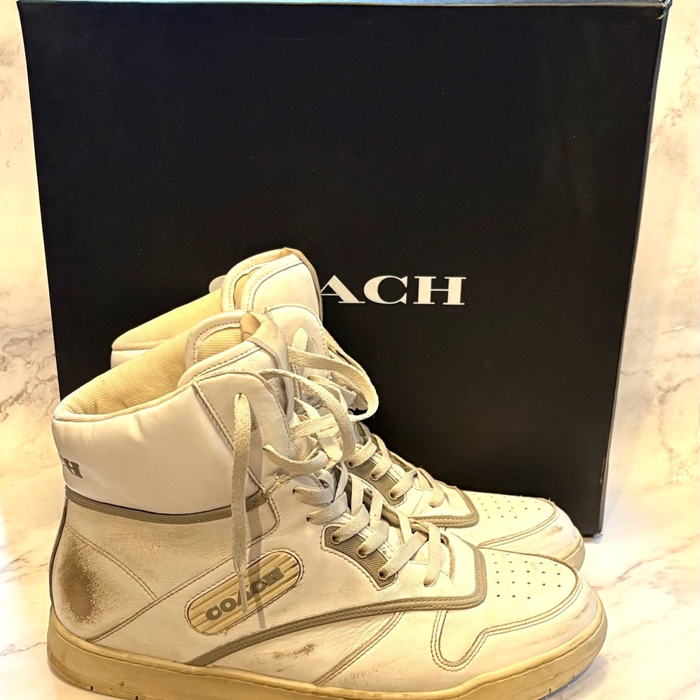 Coach Intentionally Distressed High-Top Men’s Sneakers - Box Included